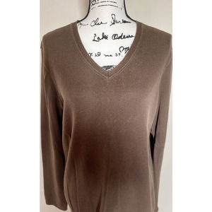 Women’s Gap Vintage 80’s 90’s Size Large V-Neck Brow Sweater Long Sleeve Retro